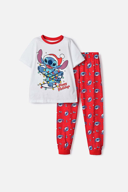 PIJAMA DE STITCH PANTALÓN LARGO MULTICOLOR PARA NIÑO