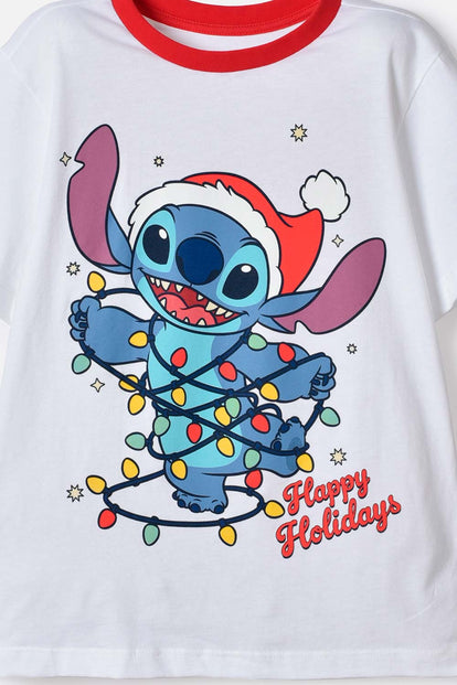 PIJAMA DE STITCH PANTALÓN LARGO MULTICOLOR PARA NIÑO