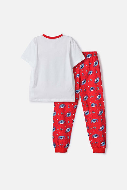 PIJAMA DE STITCH PANTALÓN LARGO MULTICOLOR PARA NIÑO
