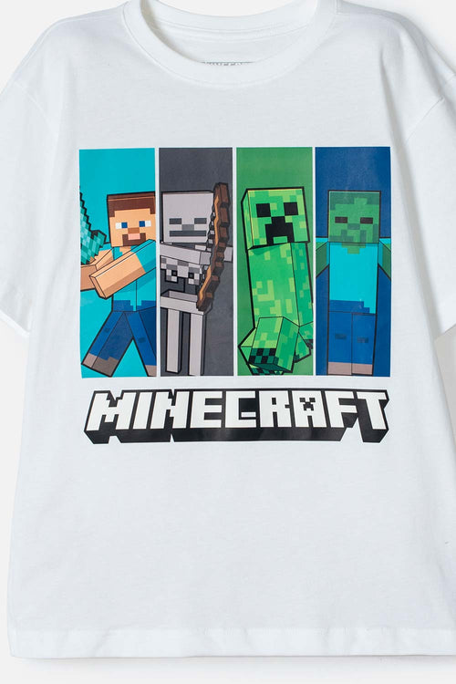 CONJUNTO DE MINECRAFT COR BERMUDA MULTICOLOR PARA NIÑO