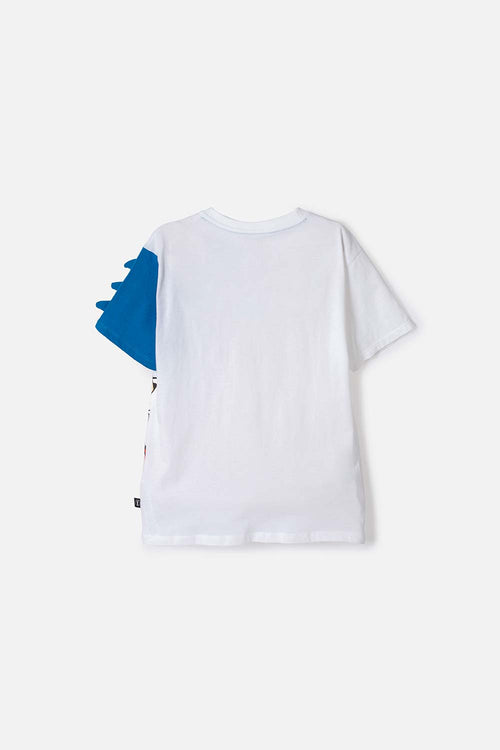 CAMISETA DE SONIC MANGA CORTA BLANCO PARA NIÑO