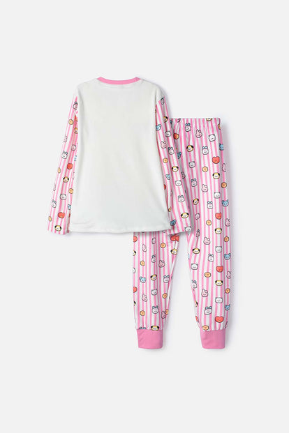 PIJAMA DE  BT21 PANTALÓN LARGO MULTICOLOR PARA NIÑA