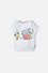 CAMISETA DE  BT21 MANGA SISA BLANCO PARA NIÑA