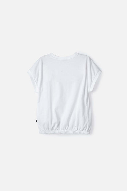 CAMISETA DE  BT21 MANGA SISA BLANCO PARA NIÑA