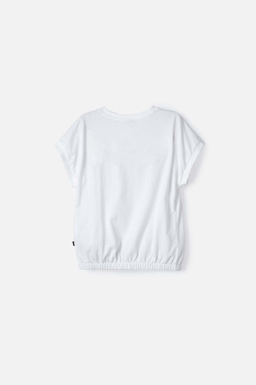 CAMISETA DE  BT21 MANGA SISA BLANCO PARA NIÑA