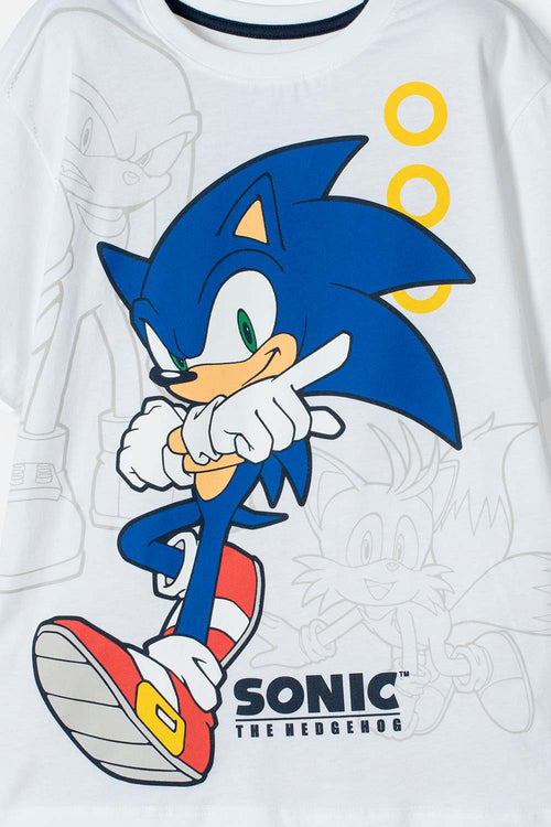 CONJUNTO DE SONIC CON BERMUDA MULTICOLOR PARA NIÑO