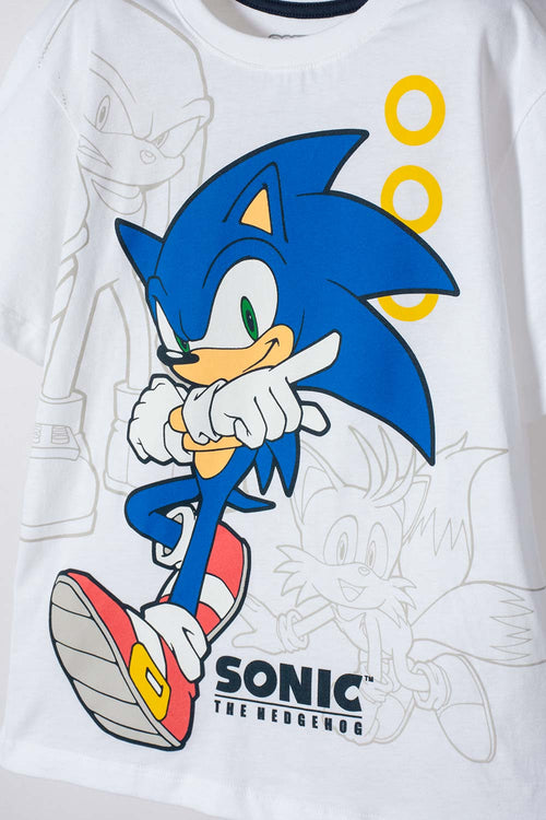 CONJUNTO DE SONIC CON BERMUDA MULTICOLOR PARA NIÑO