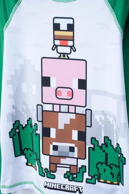 CAMISETA DE MINECRAFT MANGA LARGA MULTICOLOR PARA NIÑO
