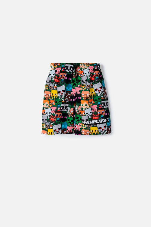 PANTALONETA DE BAÑO DE MINECRAFT CON CORDÓN PARA NIÑO