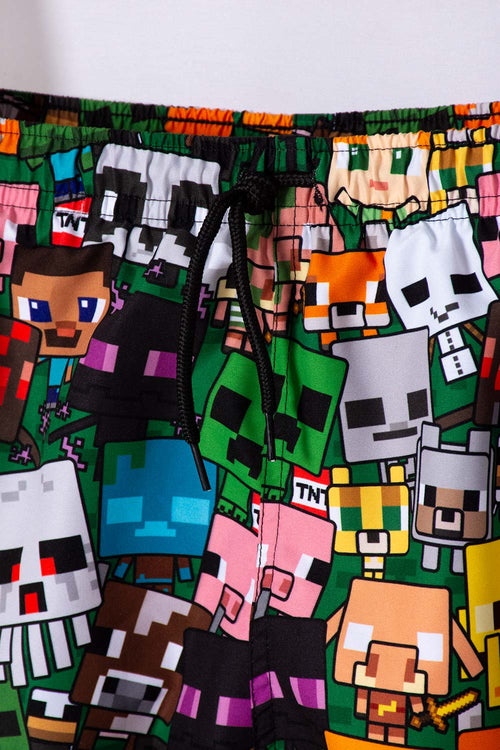 PANTALONETA DE BAÑO DE MINECRAFT CON CORDÓN PARA NIÑO