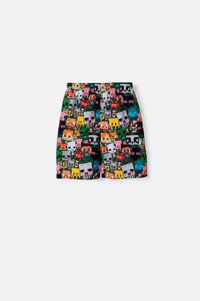PANTALONETA DE BAÑO DE MINECRAFT CON CORDÓN PARA NIÑO