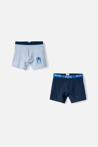 PACK X2 BOXER DE SONIC MULTICOLOR PARA NIÑO
