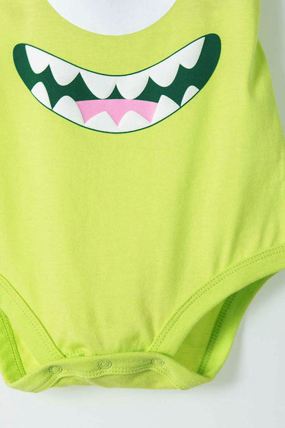 BODY DE MONSTER UNIVERSITY DE MANGA CORTA VERDE PARA BEBÉ NIÑO