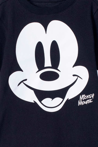  CAMISETA DE MICKEY MOUSE MANGA CORTA NEGRO PARA NIÑO 2T A 5T