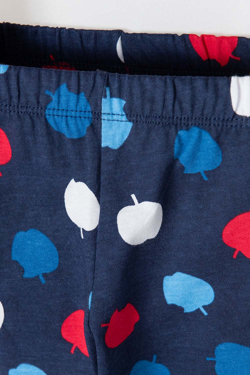 PIJAMA DE BLANCANIEVES ESTAMPADA ROJA Y AZUL PARA NIÑA 2T A 5T