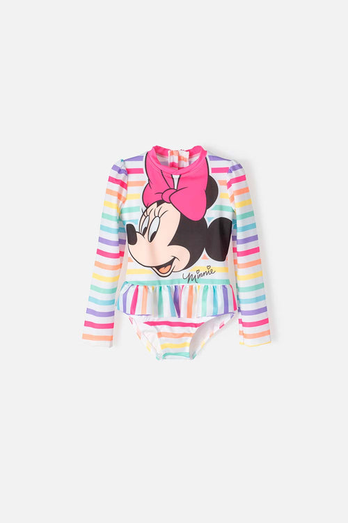 Card slide image -  VESTIDO DE BAÑO DE MINNIE MOUSE ESTAMPADO MULTICOLOR PARA NIÑA 2T A 5T
