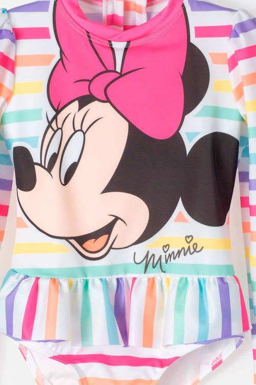 Card slide image -  VESTIDO DE BAÑO DE MINNIE MOUSE ESTAMPADO MULTICOLOR PARA NIÑA 2T A 5T