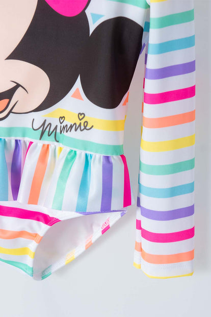 VESTIDO DE BAÑO DE MINNIE MOUSE ESTAMPADO MULTICOLOR PARA NIÑA 2T A 5T