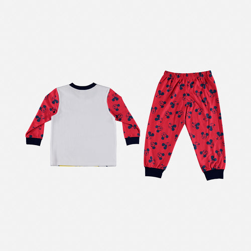 PIJAMA DE MICKEY MOUSE PARA NIÑO MANGA LARGA Y PANTALÓN LARGO DE LITTLEMIC