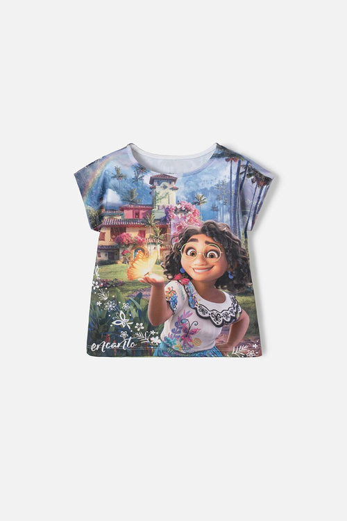CAMISETA DE ENCANTO MULTICOLOR ESTAMPADA PARA NIÑA 2T A 5T