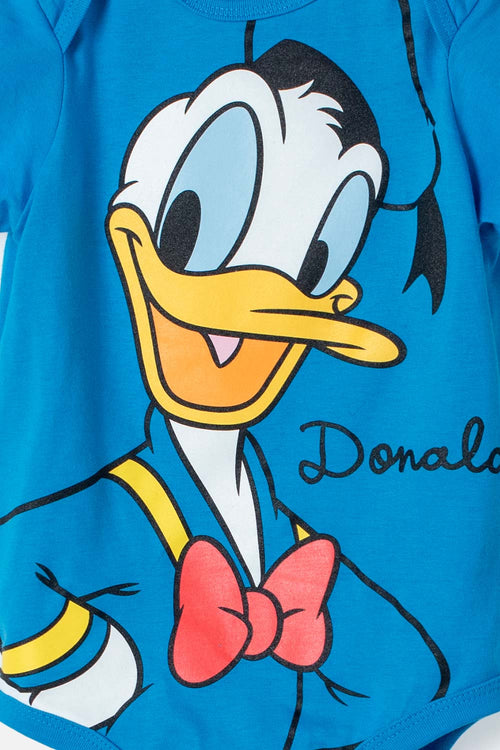BODY DEL PATO DONALD MANGA CORTA AZUL PARA BEBÉ NIÑO