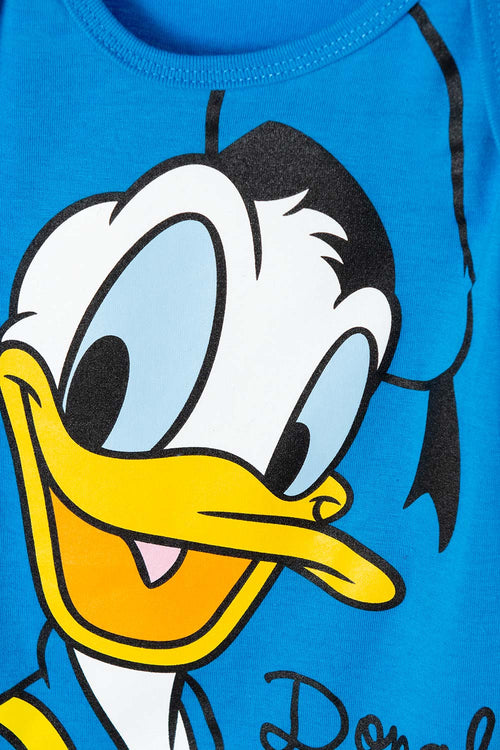 BODY DEL PATO DONALD MANGA CORTA AZUL PARA BEBÉ NIÑO