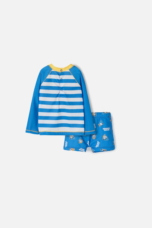 CONJUNTO DE BAÑO DE DONALD ESTAMPADO AZUL PARA BEBÉ NIÑO