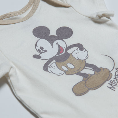 SET PRIMEROS DÍAS PARA BEBÉ UNISEX MARFIL/CAQUI DE MICKEY MOUSE