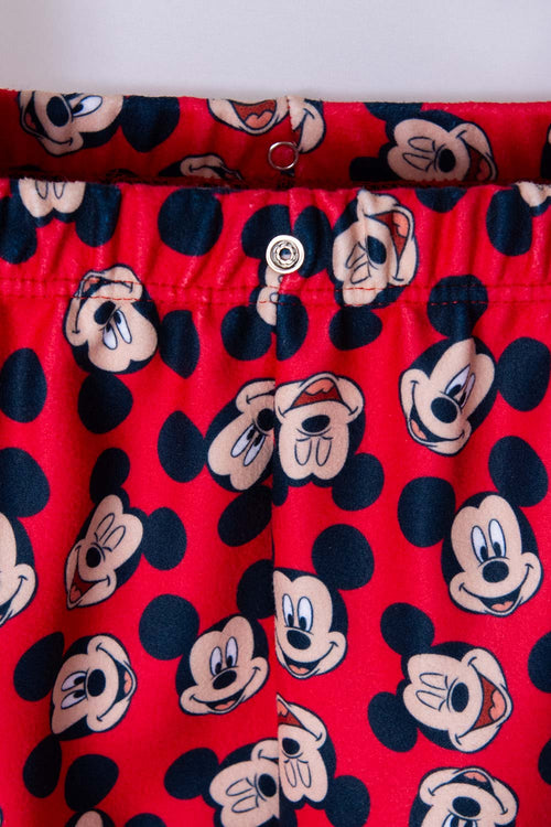 Card slide image -  PIJAMA DE MICKEY MOUSE MANGA LARGA ROJO PARA BEBÉ NIÑO