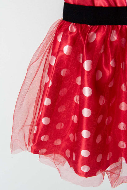 VESTIDO DE MINNIE MOUSE CON MANGA CORTA PARA NIÑA DE 2T A 5T