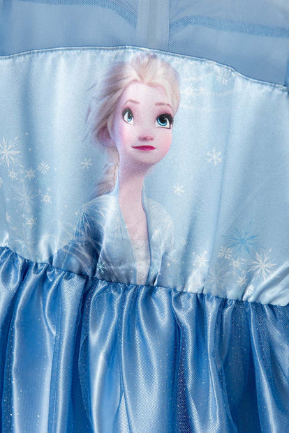 VESTIDO DE FROZEN CON MANGA LARGA PARA NIÑA DE 2T A 5T