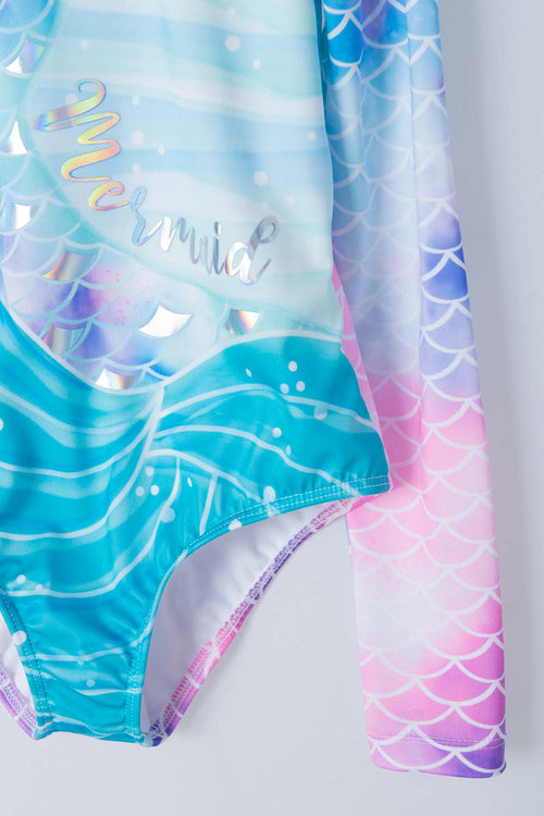 VESTIDO DE BAÑO MIC MANGA LARGA MULTICOLOR PARA NIÑA