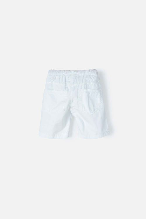 BERMUDA LITTLEMIC CON RESORTE BLANCA PARA  NIÑO