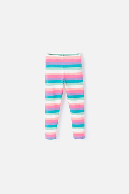 LEGGING LITTLEMIC ESTAMPADO MULTICOLOR PARA NIÑA 2T A 5T