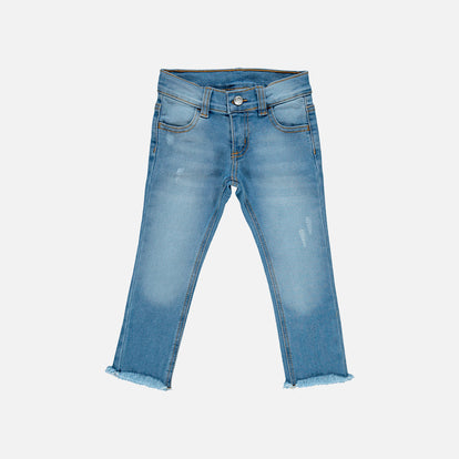 JEAN DE NIÑA, PANTALÓN LARGO, AZUL DE LITTLEMIC.