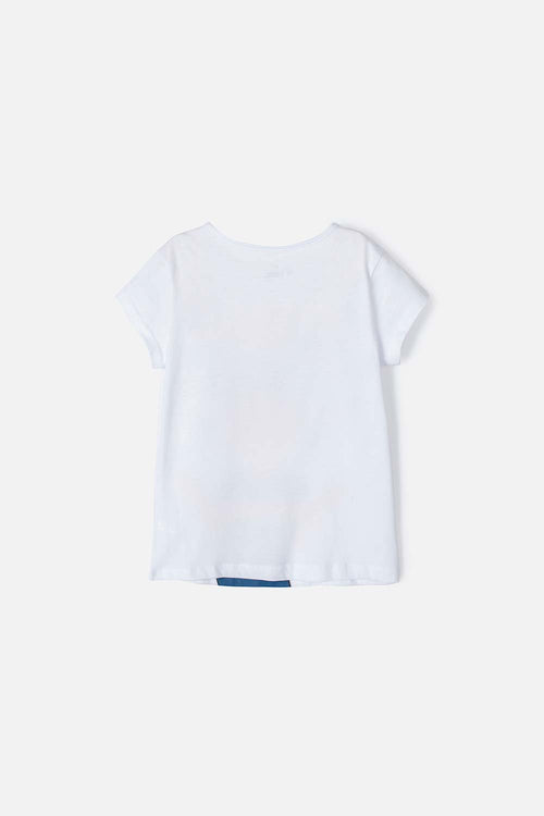 CAMISETA MIC ESTAMPADA BLANCA PARA NIÑA