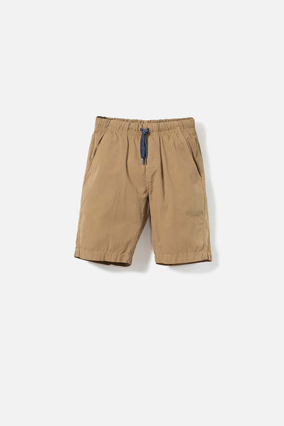BERMUDA MIC CON BOLSILLOS CAQUI PARA NIÑO