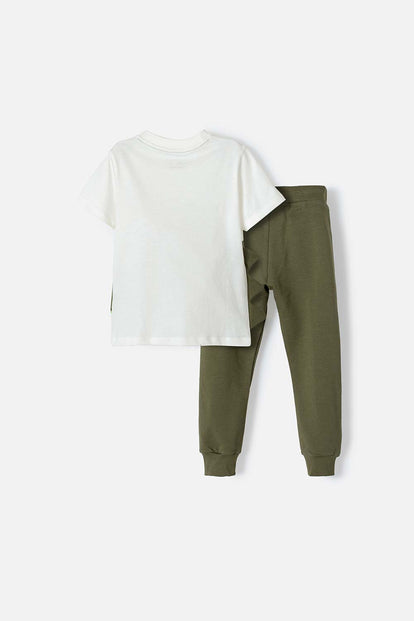 CONJUNTO LITTLEMIC VERDE MILITAR PARA NIÑO 2T A 5T
