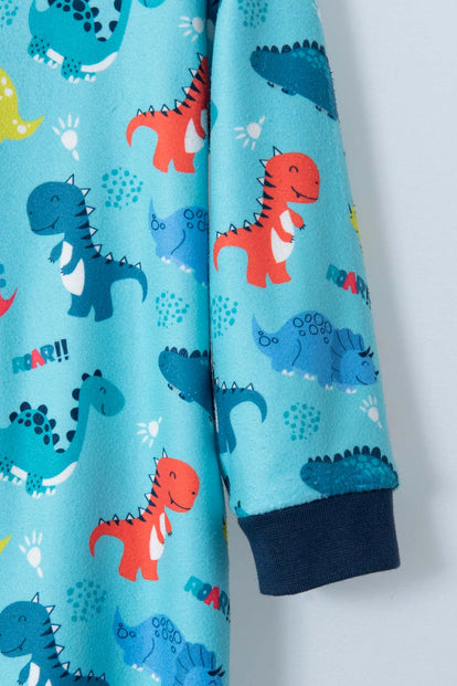 PIJAMA LITTLEMIC MANGA LARGA AZUL OSCURO PARA BEBÉ NIÑO