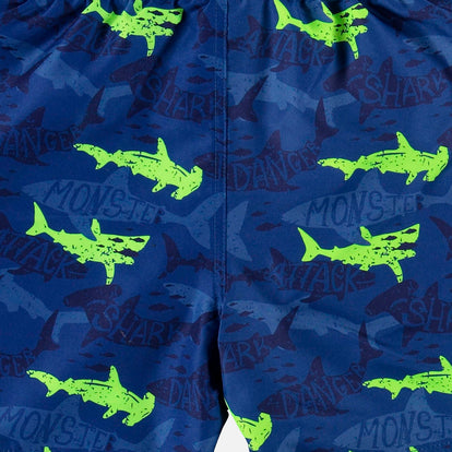 PANTALONETA DE BAÑO MIC ESTAMPADA AZUL Y VERDE PARA NIÑO