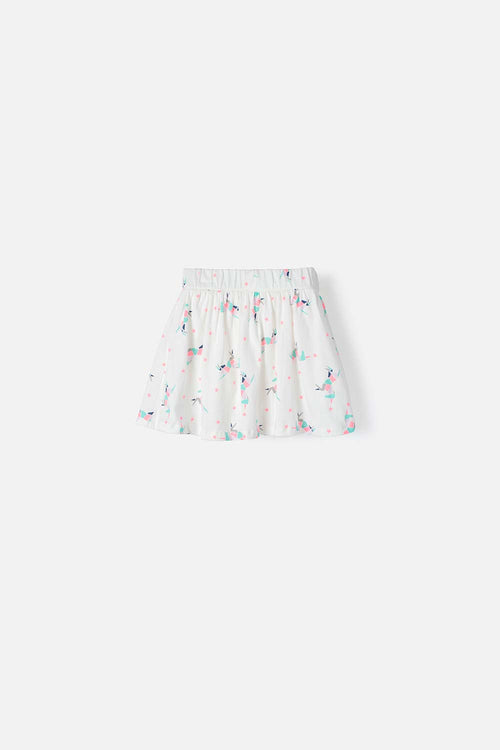 FALDA DE LITTLEMIC CORTA BLANCA Y ROSADA PARA NIÑA 2T A 5T