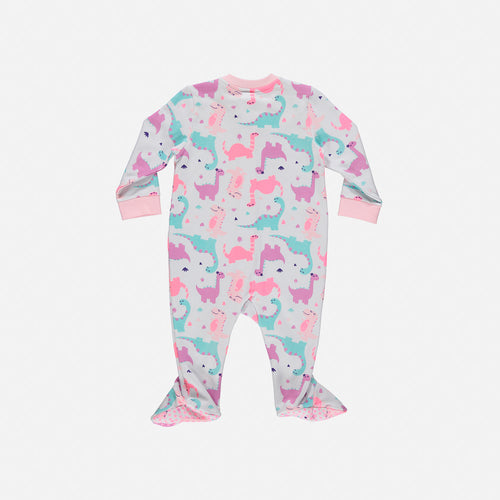 BODY DE LITTLEMIC MANGA LARGA ROSADO Y BLANCA PARA BEBE NIÑA