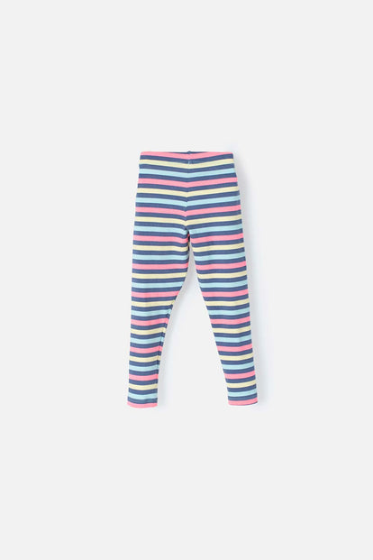 LEGGINS LITTLEMIC CON RAYAS MULTICOLOR PARA NIÑA 2T A 5T