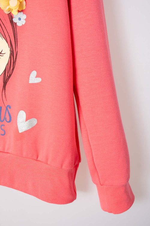 BUZO MIC ESTAMPADO ROSADO PARA NIÑA