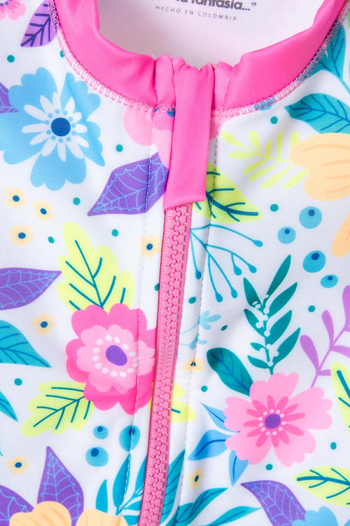 VESTIDO DE BAÑO MIC MANGA LARGA MULTICOLOR PARA NIÑA