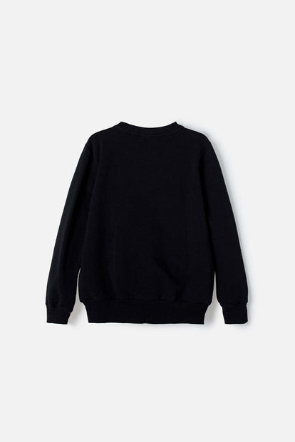 BUZO MIC ESTAMPADO NEGRO PARA NIÑA