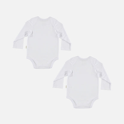 PACK X2 BODYS DE LITTLEMIC MANGA LARGA BLANCO UNISEX