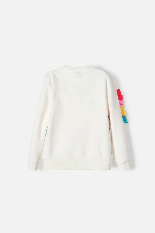 BUZO DE MIC ESTAMPADO BLANCO PARA NIÑA