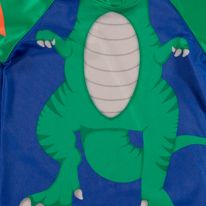 CONJUNTO DE BAÑO PARA NIÑO, MANGA LARGA AZUL/VERDE DE LITTLEMIC