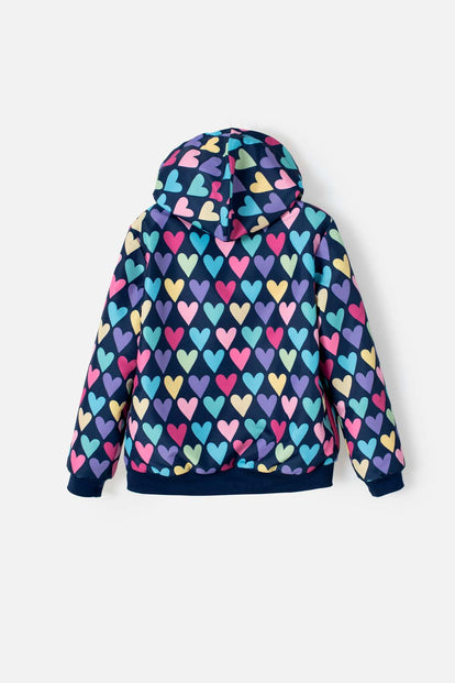 CHAQUETA MIC CON CAPUCHA MORADA PARA NIÑA